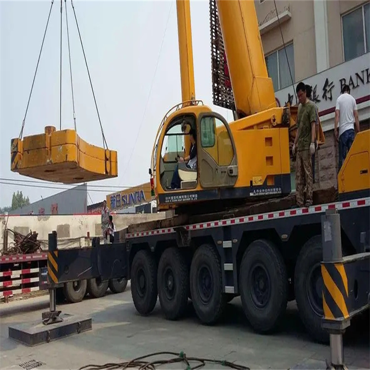 湾岭镇当地吊车出租|机器吊装|75吨|工厂搬迁服务